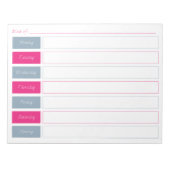 Hot-roze en Blue Weekly Planner-out-laptop Notitieblok (Voorkant)