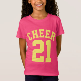 Hot-roze en geel Kind | Sport Jersey Design T-shirt
