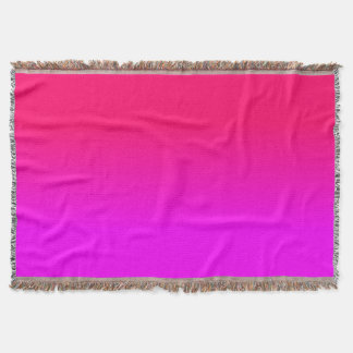 Hot-roze en Neon Pink Ombre Shade Kleur Vervagen Deken
