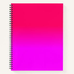 Hot-roze en Neon Pink Ombre Shade Kleur Vervagen Notitieboek