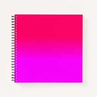 Hot-roze en Neon Pink Ombre Shade Kleur Vervagen Notitieboek
