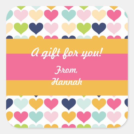 Hot-roze en Oranje aangepaste Sticker op zaterdag (Voorkant)