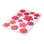 Hot-roze en Oranje bloemen Badmat (Gekanteld)