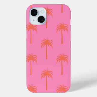 Hot Roze en Oranje Palm Tree Telefoon Case