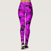 Hot-roze en Paarse 3D Ghost Camo-Leggings Leggings (Achterkant)