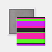 Hot-roze en Paarse toon- en strepen modern design Magneet (Voorkant / Achterkant)