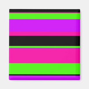 Hot-roze en Paarse toon- en strepen modern design Magneet