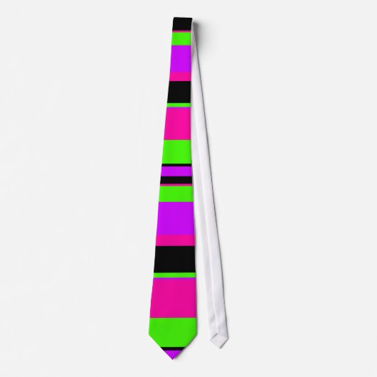 Hot-roze en Paarse toon- en strepen modern design Stropdas (Voorkant)