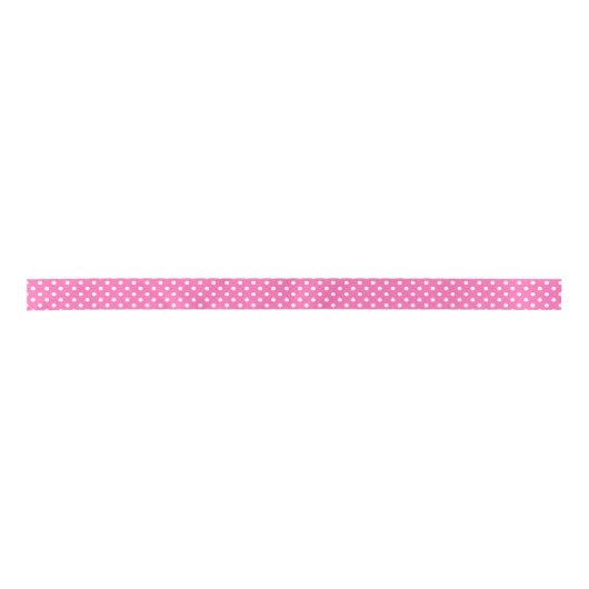 Hot-roze en White Polka Dot Pattern Lint (Voorkant)