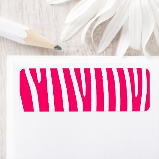 Hot-roze en White-Zebra afdrukken Etiket (Insitu)