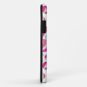 Hot-Roze en White Zebra Polka Dots Case-Mate iPhone Case (Achterkant/rechts)