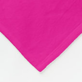 Hot Roze en Wit Elegant Script Handtekening Naam Fleece Deken (Hoek)