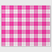 Hot-roze en wit speldenpatroon |Groot | Cadeaupapier (Vlak)