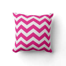Hot-roze en witte Chevron Stripes
