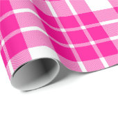 Hot-roze en witte speldenstang |Groot patroon| Cadeaupapier (Rol Hoek)