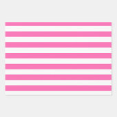 Hot-roze en witte strepen inpakpapier vel (Voorkant 2)