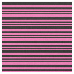 Hot-roze en zwart gekleurd patroon van stripes stof