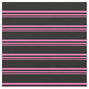 Hot-roze en zwart gekleurd striped/led-patroon stof