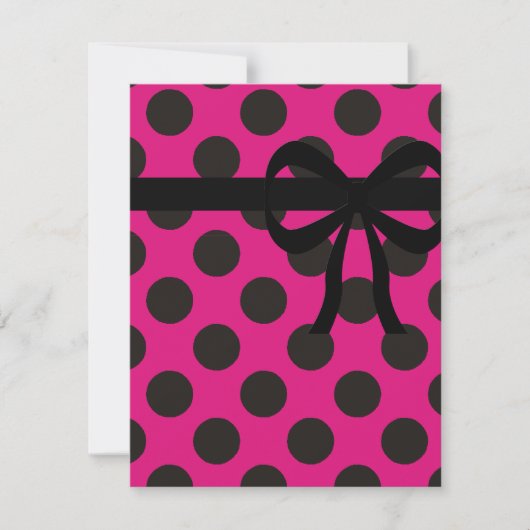 Hot-roze en zwarte poolpunten kaart (Voorkant)