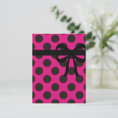 Hot-roze en zwarte poolpunten kaart (Staand voorkant)