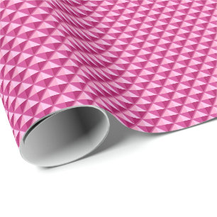 Hot roze, enamel look, bestudeerd raster cadeaupapier