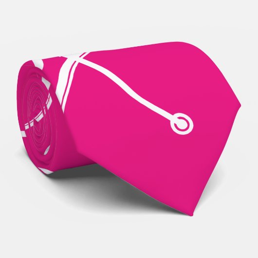 Hot-roze fietscyclus stropdas (Opgerold)