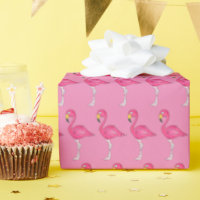 Hot roze flamingo tropische eiland Cartoon vogel