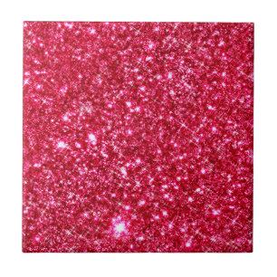 hot roze fuchsia minuscule sequentie glitter print tegeltje