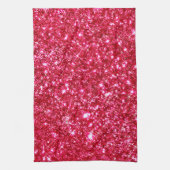 hot roze fuchsia minuscule sequentie glitter print theedoek (Verticaal)