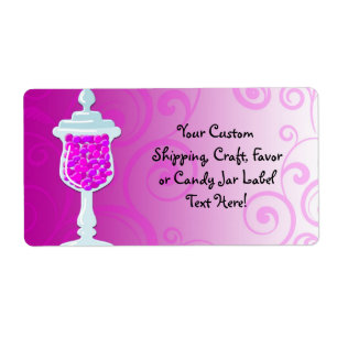 Hot-roze Fuchsia Snoep Buffet Etiket