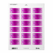 Hot-roze Fuchsia Snoep Buffet Etiket (Full Sheet)