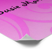 Hot-roze Fuchsia Snoep Buffet Poster (Hoek)