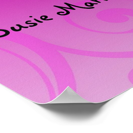 Hot-roze Fuchsia Snoep Buffet Poster (Hoek)