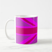 Hot-roze Fuchsia Union Jack Decor Koffiemok (Links)
