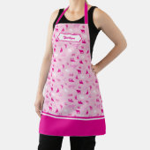 Hot-roze gebatterde langwerppatronen schort (Insitu)