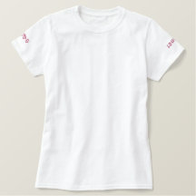 Hot Roze: geborduurd T-Shirt