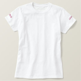 Hot Roze: geborduurd T-Shirt Dames Poloshirt