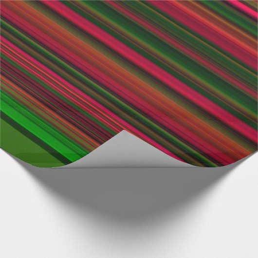 Hot-roze, gestript design met meerdere kleuren cadeaupapier (Hoek)