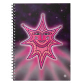 Hot-roze glimlachende Star-Notitieboek Notitieboek (Voorkant)
