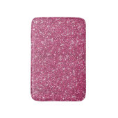 Hot-roze glitter bedrukt badmat (Voorkant Verticaal)