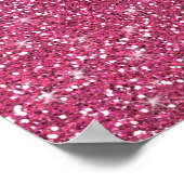 Hot-roze glitter bedrukt poster (Hoek)