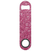 Hot-roze glitter bedrukt speed flessenopener (Achterkant)
