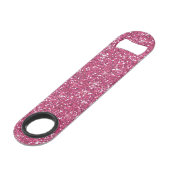 Hot-roze glitter bedrukt speed flessenopener (Achterkant Gekanteld)