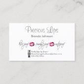 Hot-roze glitter en zilver - wit visitekaartje (Achterkant)