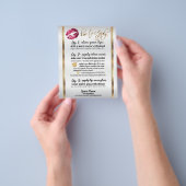 Hot-roze Glitter Lip instructies Flyer (Hand)