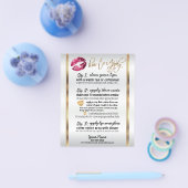 Hot-roze Glitter Lip instructies Flyer (Enkel)