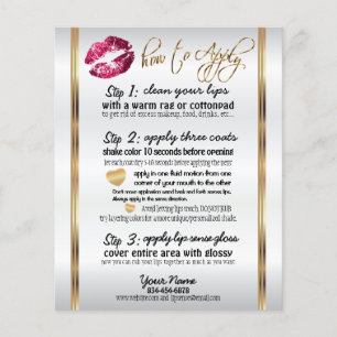 Hot-roze Glitter Lip instructies Flyer
