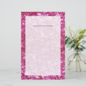 Hot-roze glitter look briefpapier (Staand voorkant)