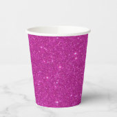Hot-roze glitter papieren bekers (Links)