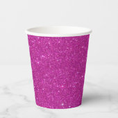 Hot-roze glitter papieren bekers (Voorkant)